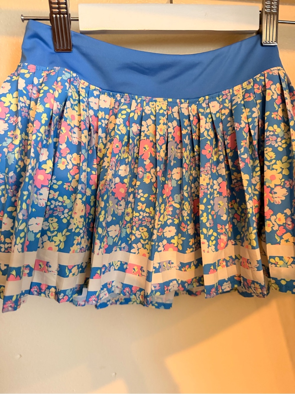 all in motion Blue Floral Pleated Skater Skirt